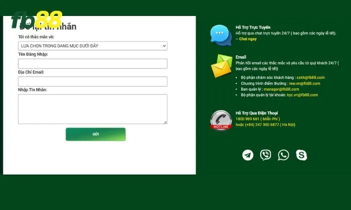 chăm sóc khách hàng FB88 Quy trình sử dụng dịch vụ chăm sóc khách hàng FB88