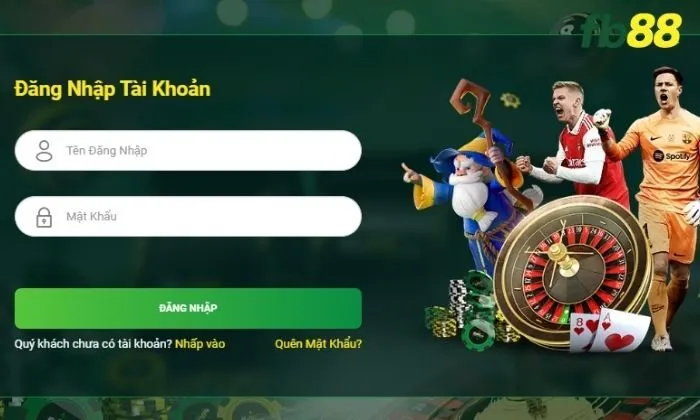 đăng nhập Fb88 Điền chính xác thông tin đã đăng ký tại Fb88