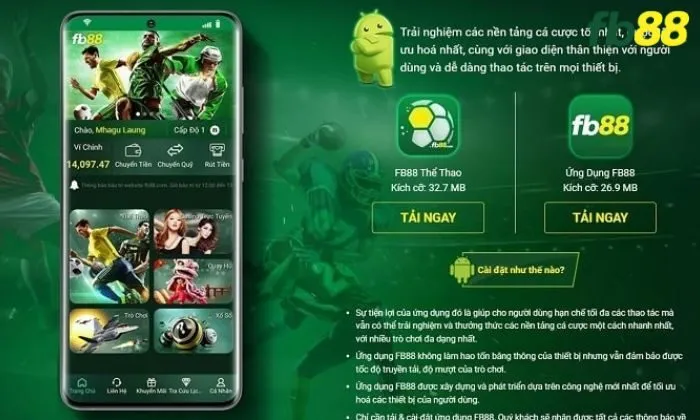 Ứng dụng FB88 Thể thao Những thông tin cơ bản về ứng dụng FB88 Thể thao